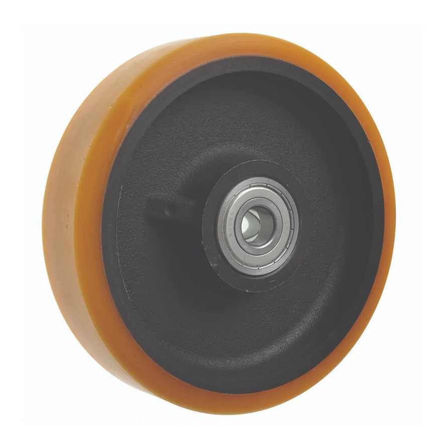 HD Euro Yellow PU on Cast Iron Wheels (UTB)
